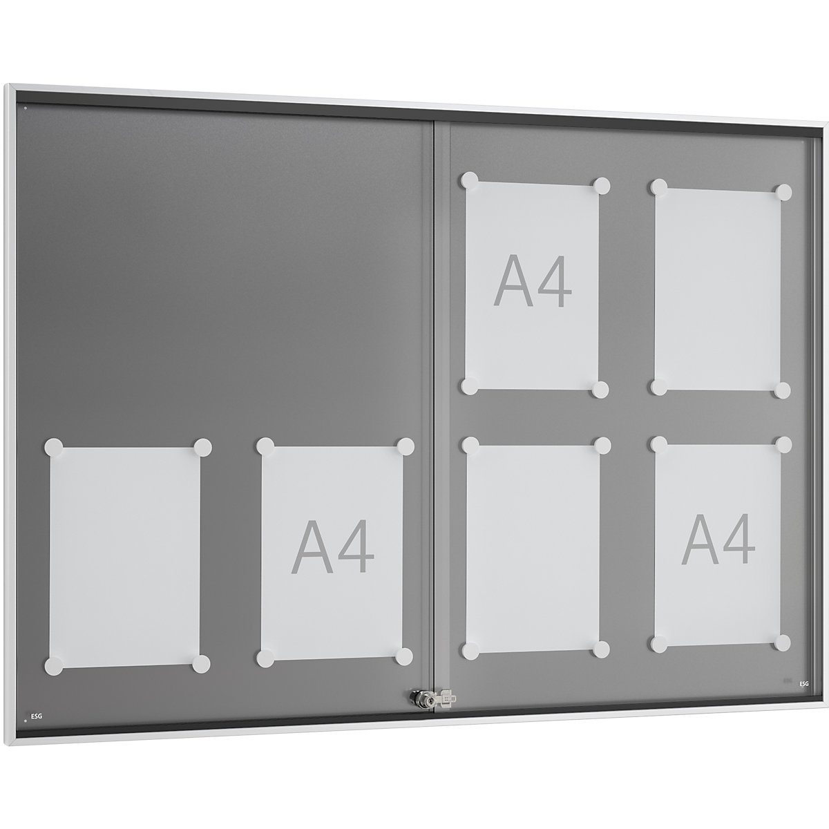 Sliding door display case, external depth 30 mm, B1