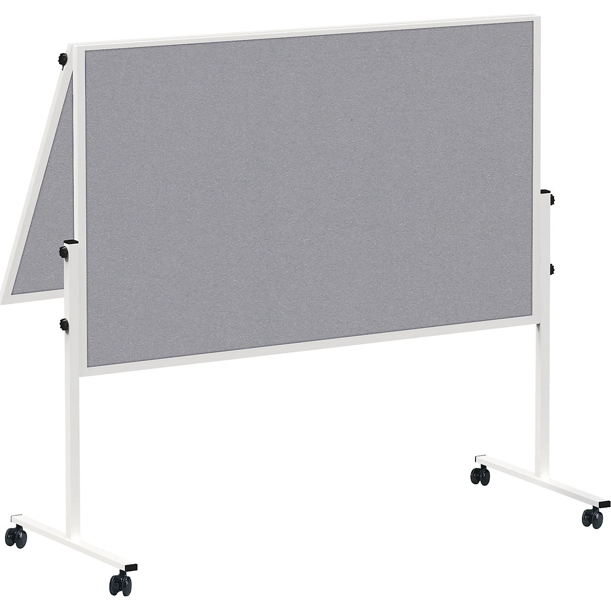 MAULsolid presentation board, mobile – MAUL, folding, felt colour grey-5