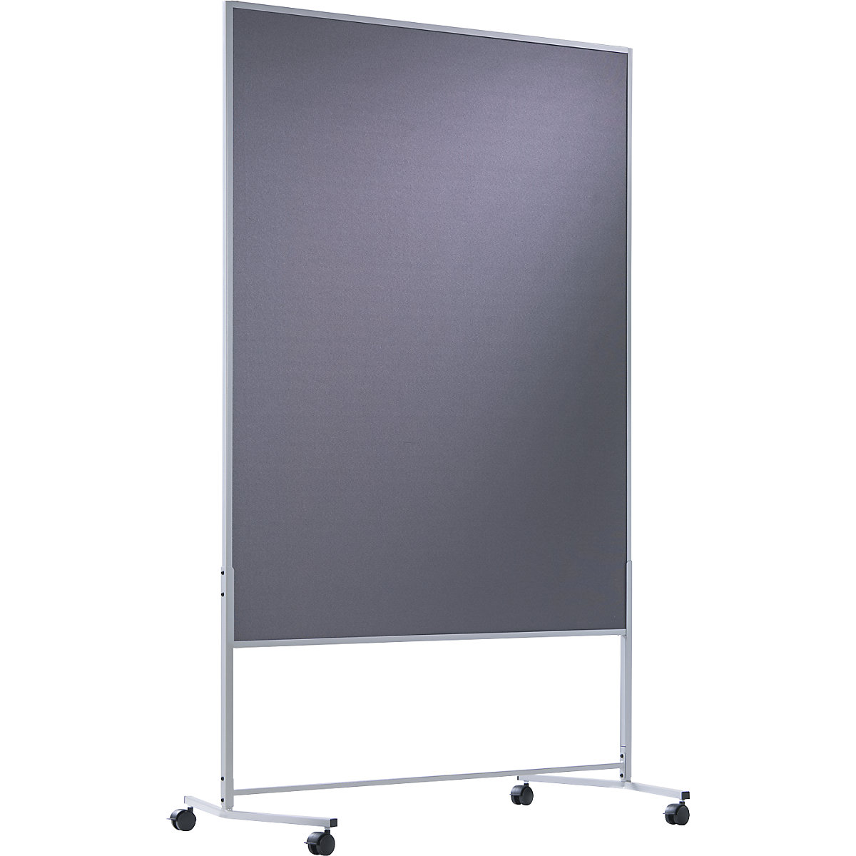 Mobile pinboard – eurokraft basic, textile cover, WxH 1200 x 1500 mm, grey-8