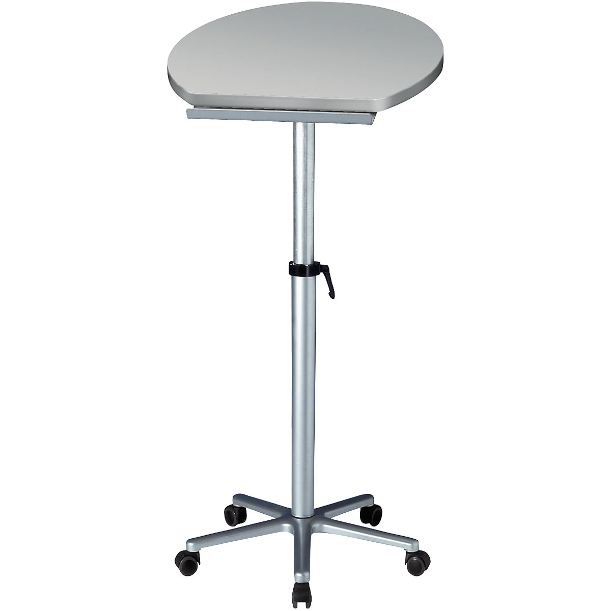 Pedestal desk, ergonomic – MAUL, WxD 600 x 520 mm, height adjustable, grey-6