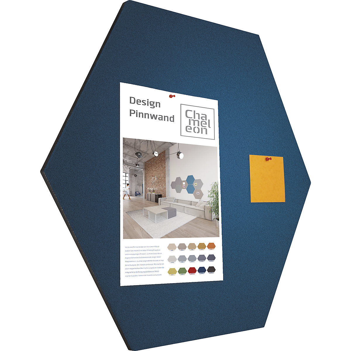 Hexagonal designer pin board – Chameleon (Product illustration 62)-61