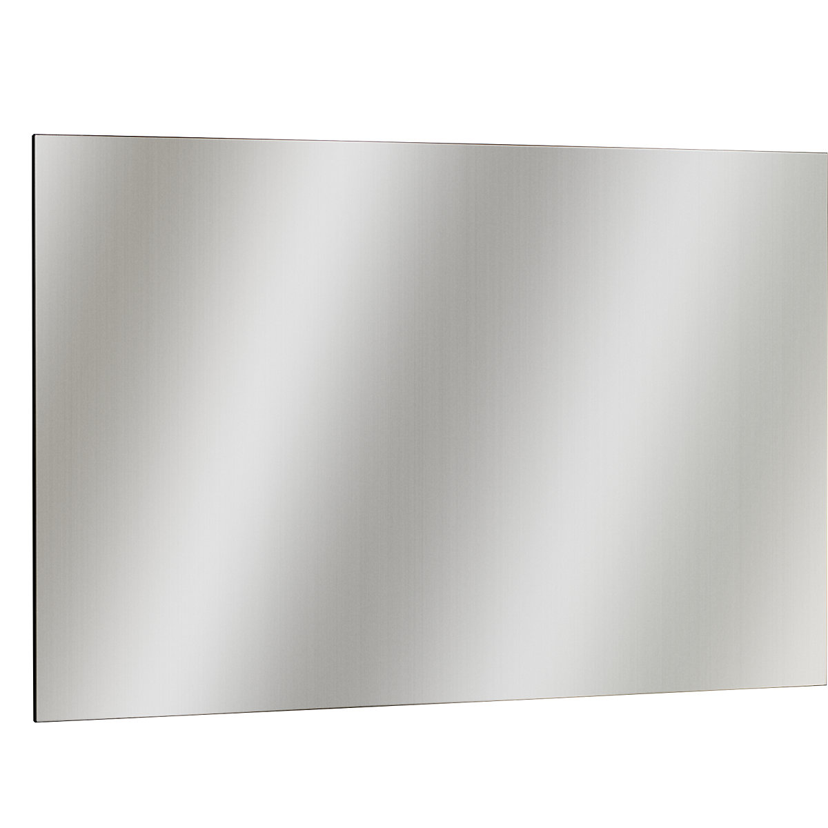 Stainless steel magnetic board – eurokraft basic, brushed matt, octagonal bevelled edges, WxH 1465 x 965 mm-3