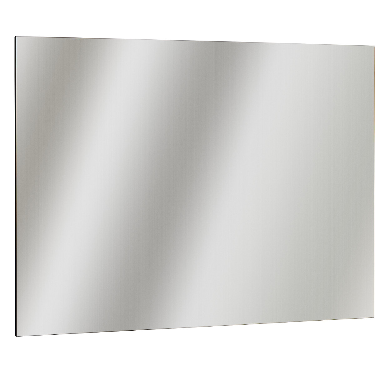 Stainless steel magnetic board – eurokraft basic, brushed matt, octagonal bevelled edges, WxH 1200 x 900 mm-4