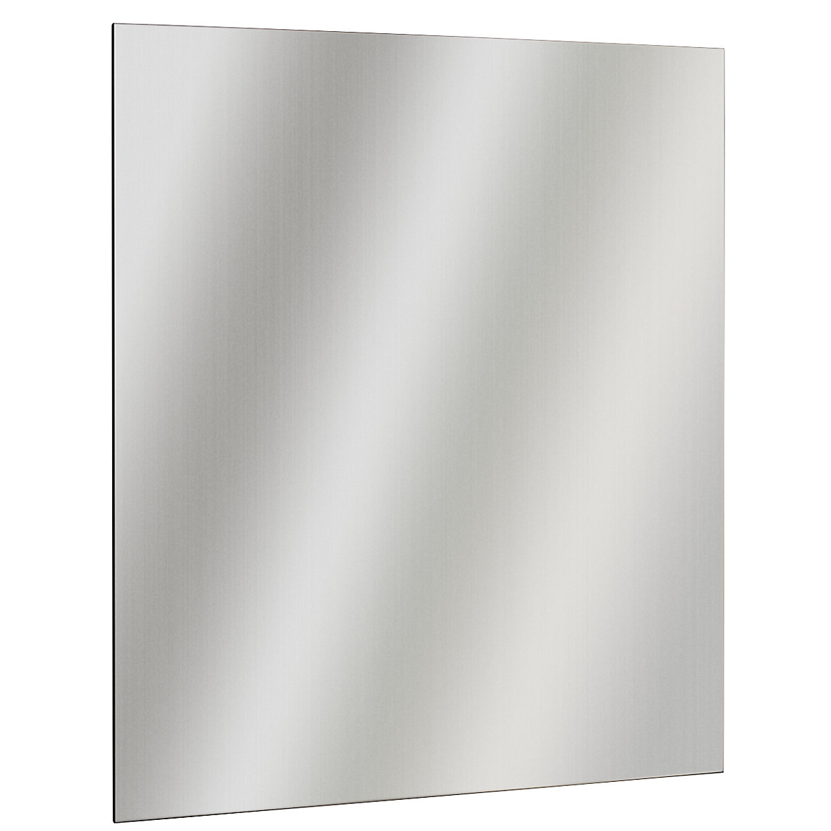Stainless steel magnetic board – eurokraft basic, brushed matt, octagonal bevelled edges, WxH 600 x 965 mm-2