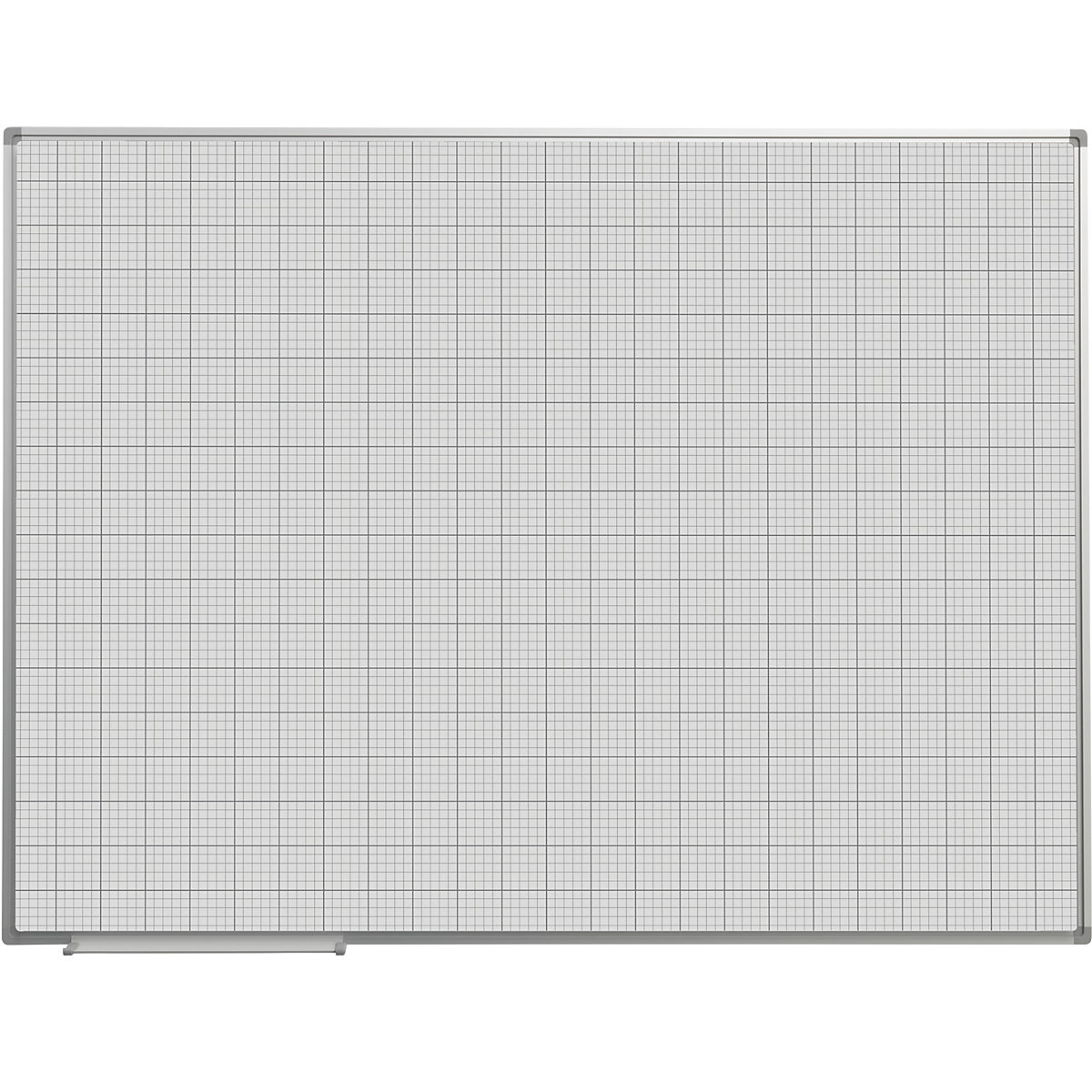 Grid board – eurokraft basic, painted white, WxH 1200 x 900 mm, 10 x 10 / 50 x 50 mm grid-5