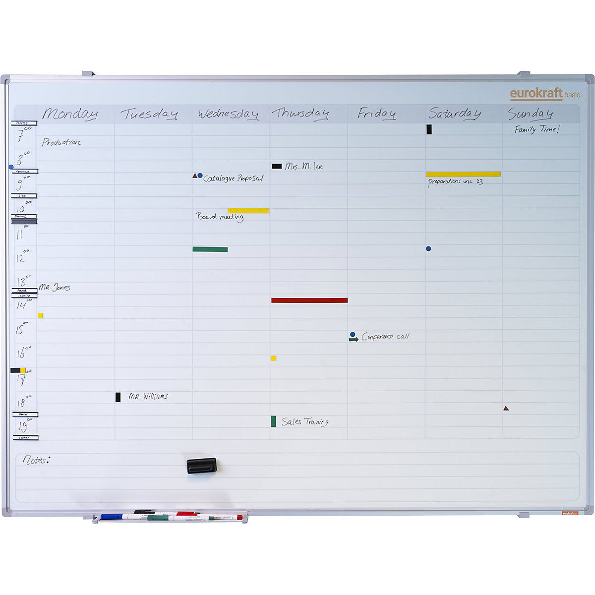 Weekly planner, neutral - eurokraft basic