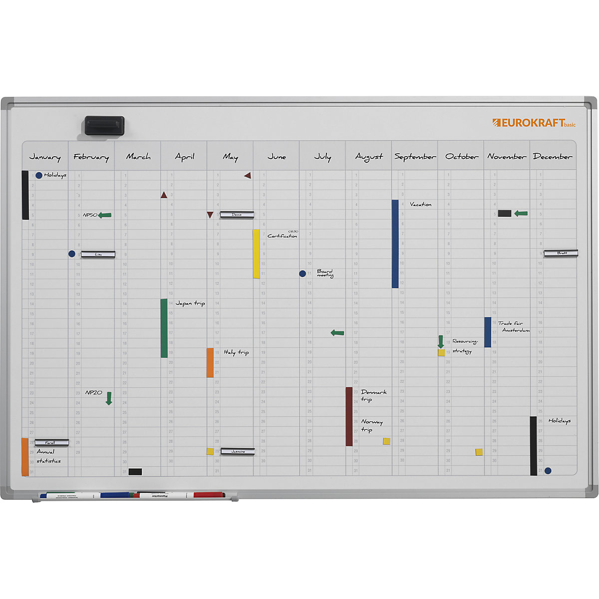 Yearly planner, neutral – eurokraft basic