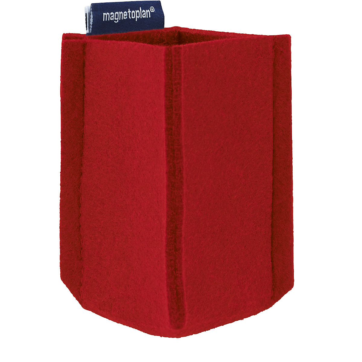 magnetoTray pencil pot – magnetoplan, SMALL, HxWxD 100 x 60 x 60 mm, red, 5+ items-5