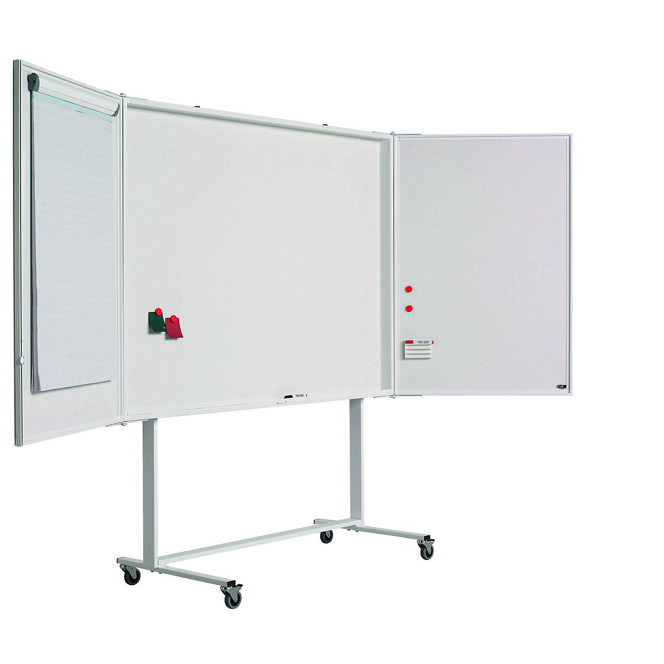 Folding whiteboard, complete set sheet steel, enamel kaiserkraft