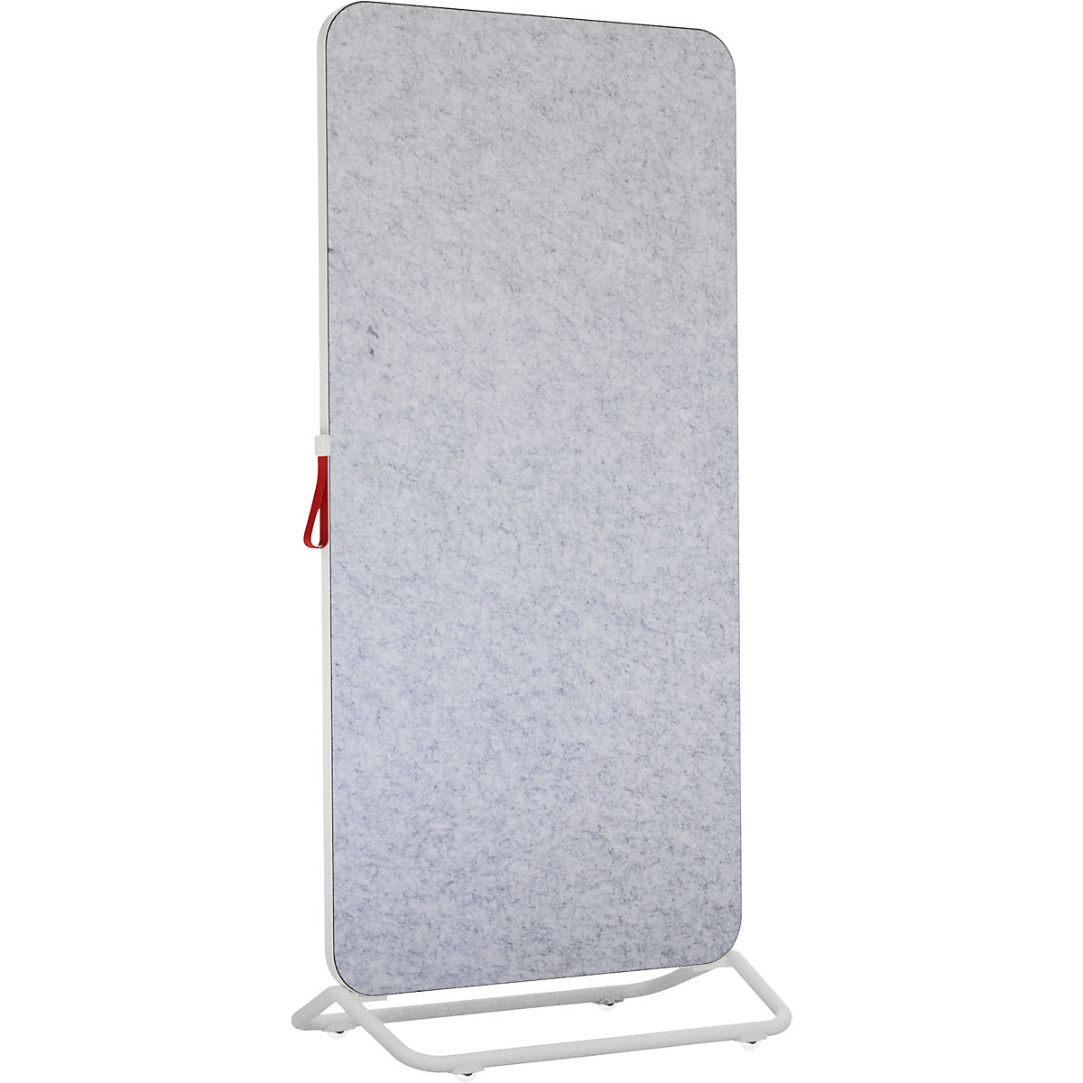 Mobile writing board, pin board and acoustic board – Chameleon, HxWxD 1924 x 887 x 539 mm, enamel/acoustic PET felt grey-4