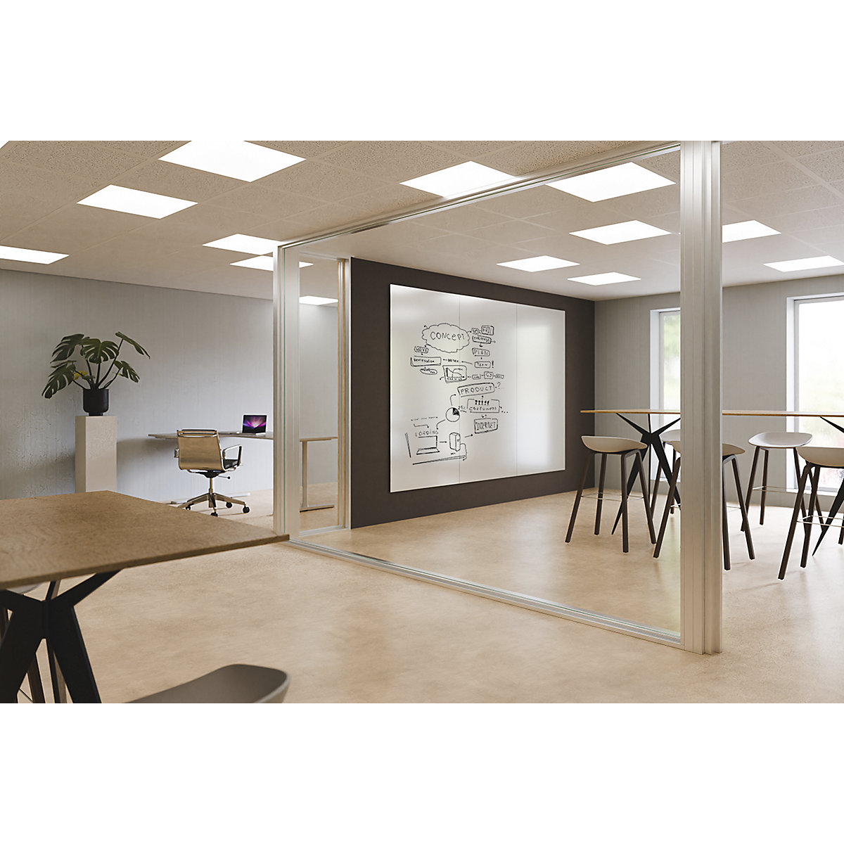 Whiteboard, frameless (Product illustration 5)-4