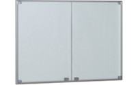 Display case, aluminium frame, hinged doors
