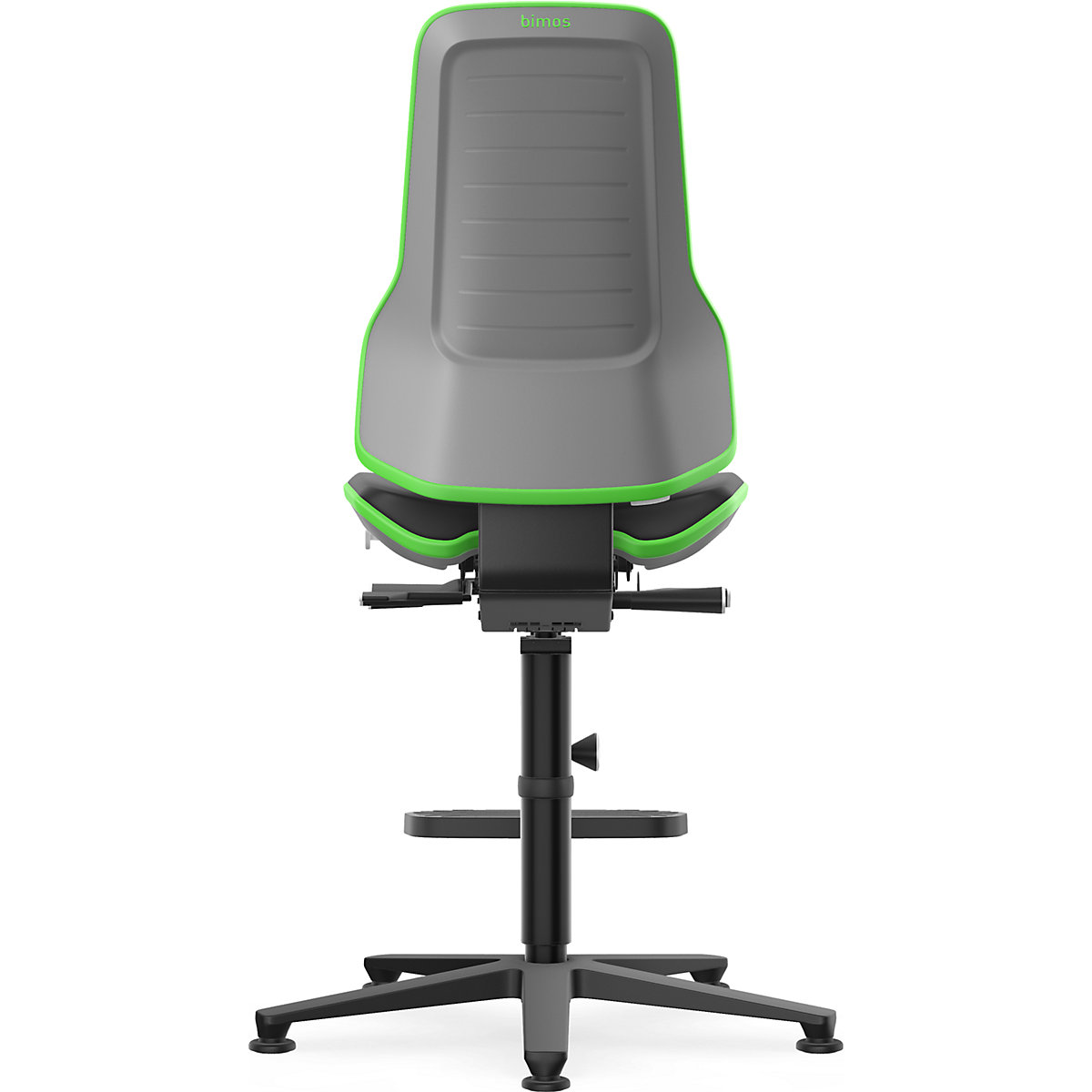 NEON pracovná otočná stolička, klzáky, výstupná pomôcka – bimos (Zobrazenie produktu 5)-4