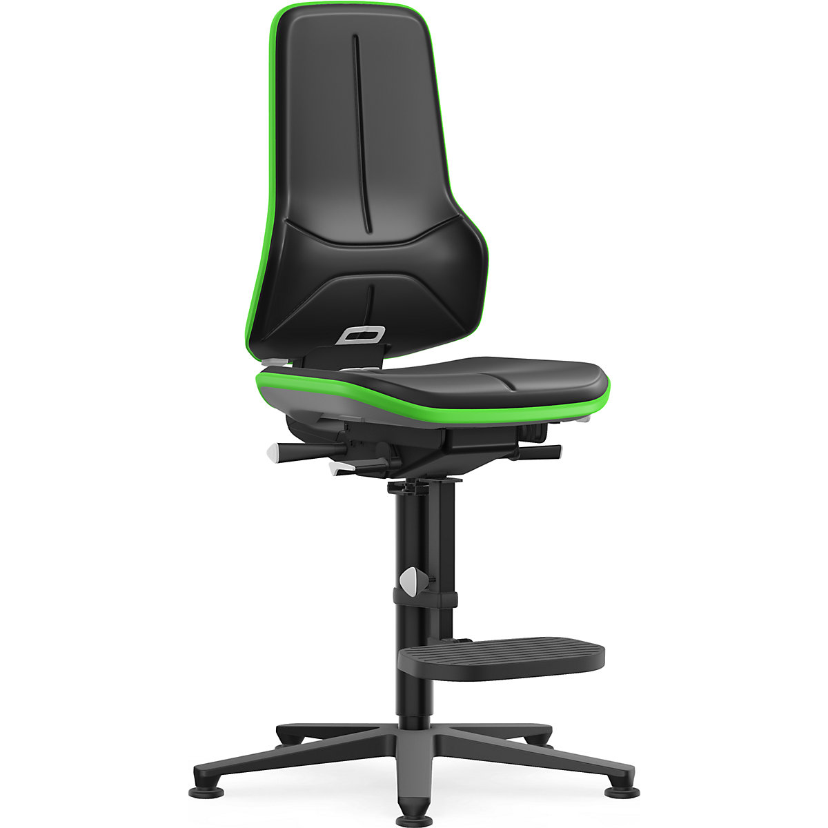 NEON pracovná otočná stolička, klzáky, výstupná pomôcka – bimos (Zobrazenie produktu 6)-5