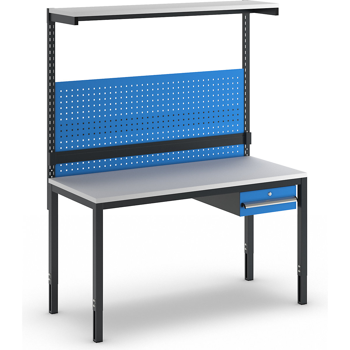 Kompletná pracovná stanica, výškovo prestaviteľná