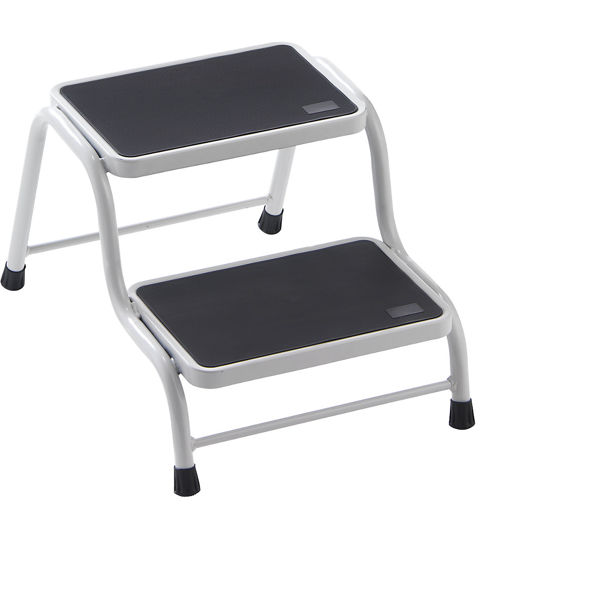 Stúpadlo z oceľovej rúrky – eurokraft basic, nosnosť 150 kg, 2 stupne-1