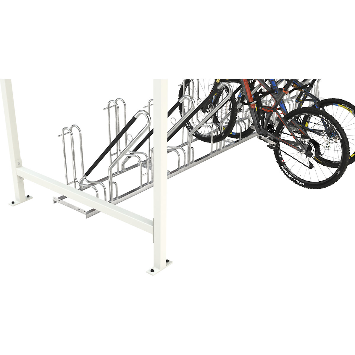 Prístrešok na materiál Leipzig s oblúkovým stojanom na bicykle model 2300 – WSM (Zobrazenie produktu 3)-2