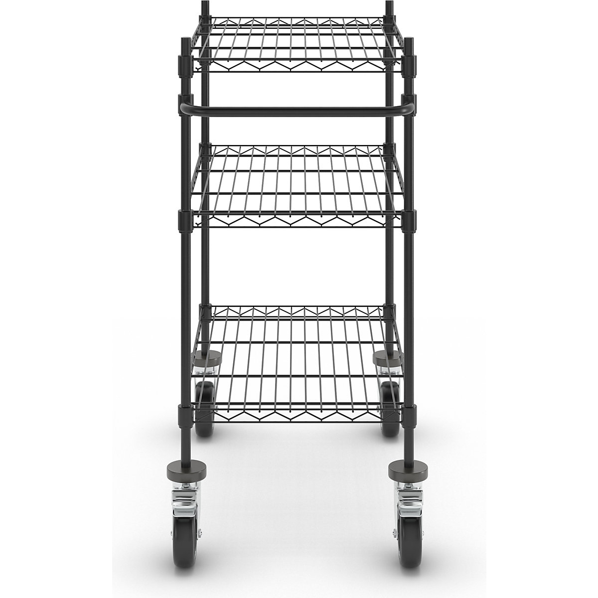 Stolový vozík z drôtenej mriežky, čierna (Zobrazenie produktu 5)-4