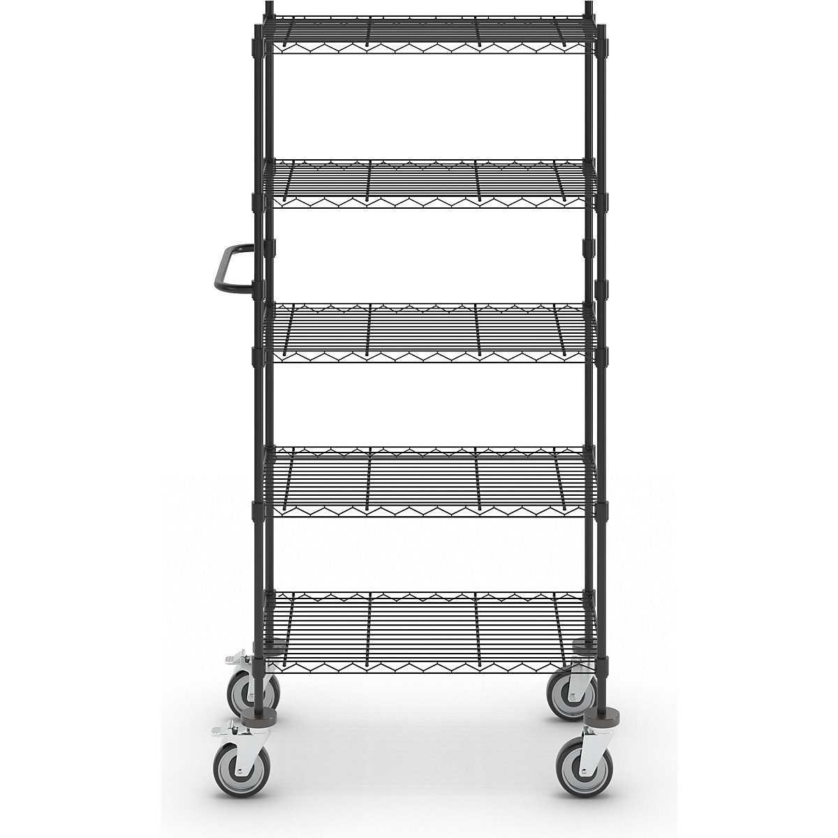 Stolový vozík z drôtenej mriežky, čierna (Zobrazenie produktu 4)-3