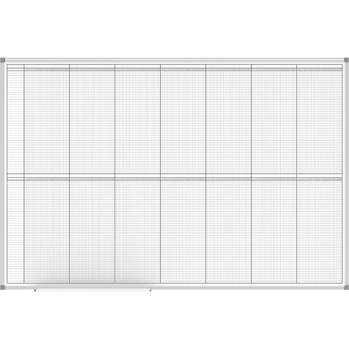 Plánovacia tabuľa – MAUL, ročný plánovač, náhľad 2 x 6 mesiacov, šírka 1500 mm-3