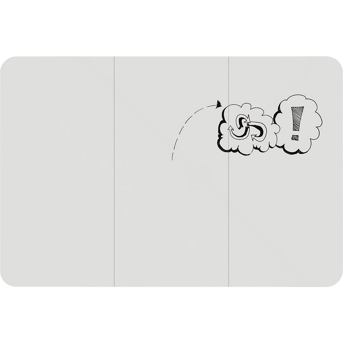 Elegantní bílá tabule XXL VisuWall &ndash; Chameleon