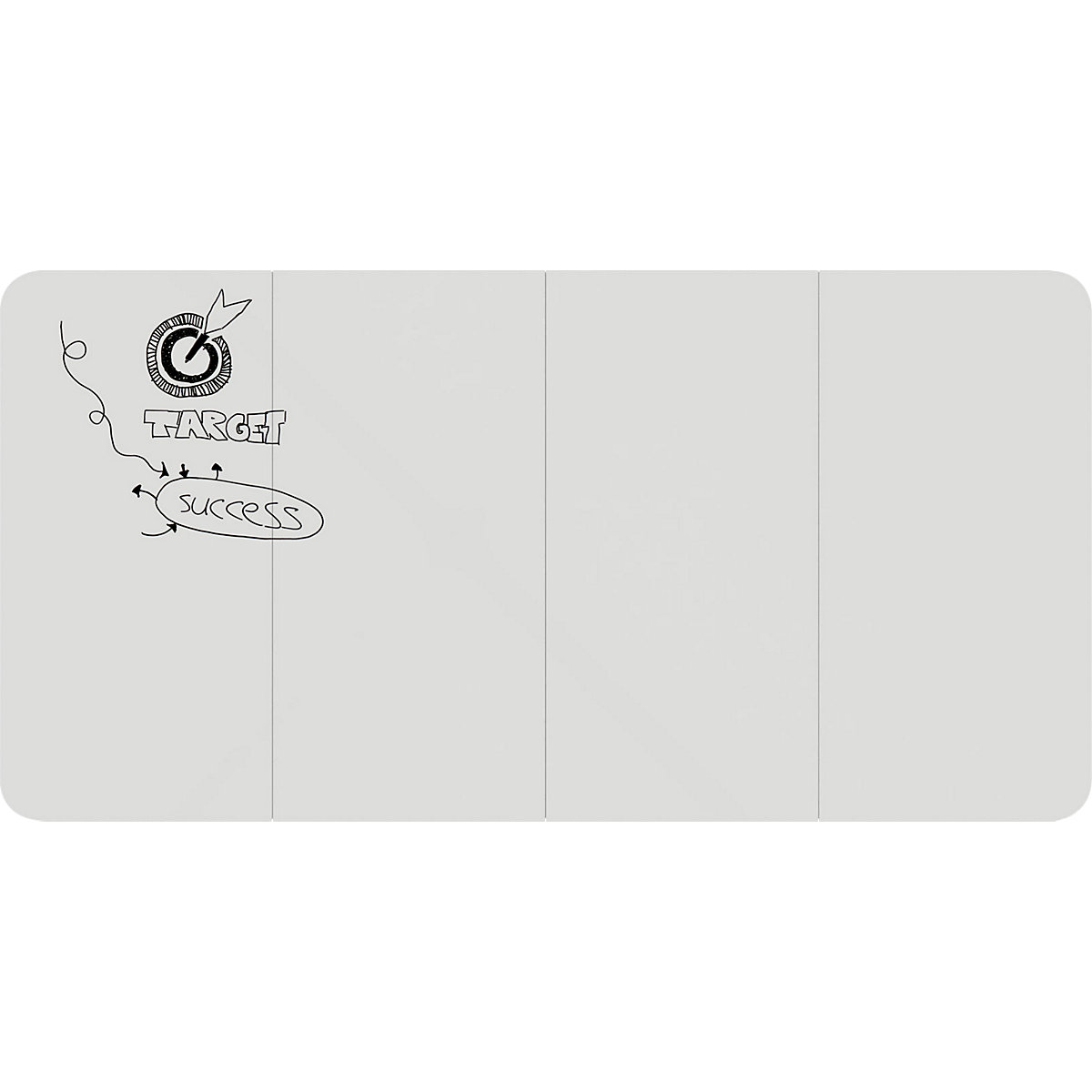 Elegantní bílá tabule XXL VisuWall &ndash; Chameleon