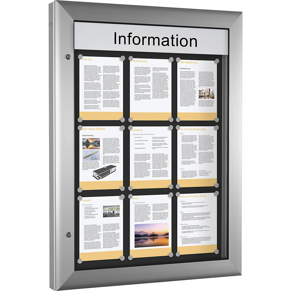 Informační skříňka pro použití uvnitř i venku