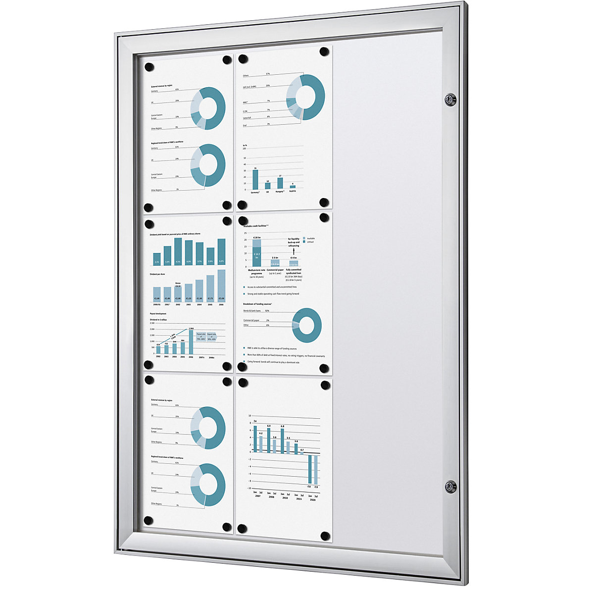 Informační skříňka s otočnými dveřmi – eurokraft pro (Obrázek výrobku 2)-1