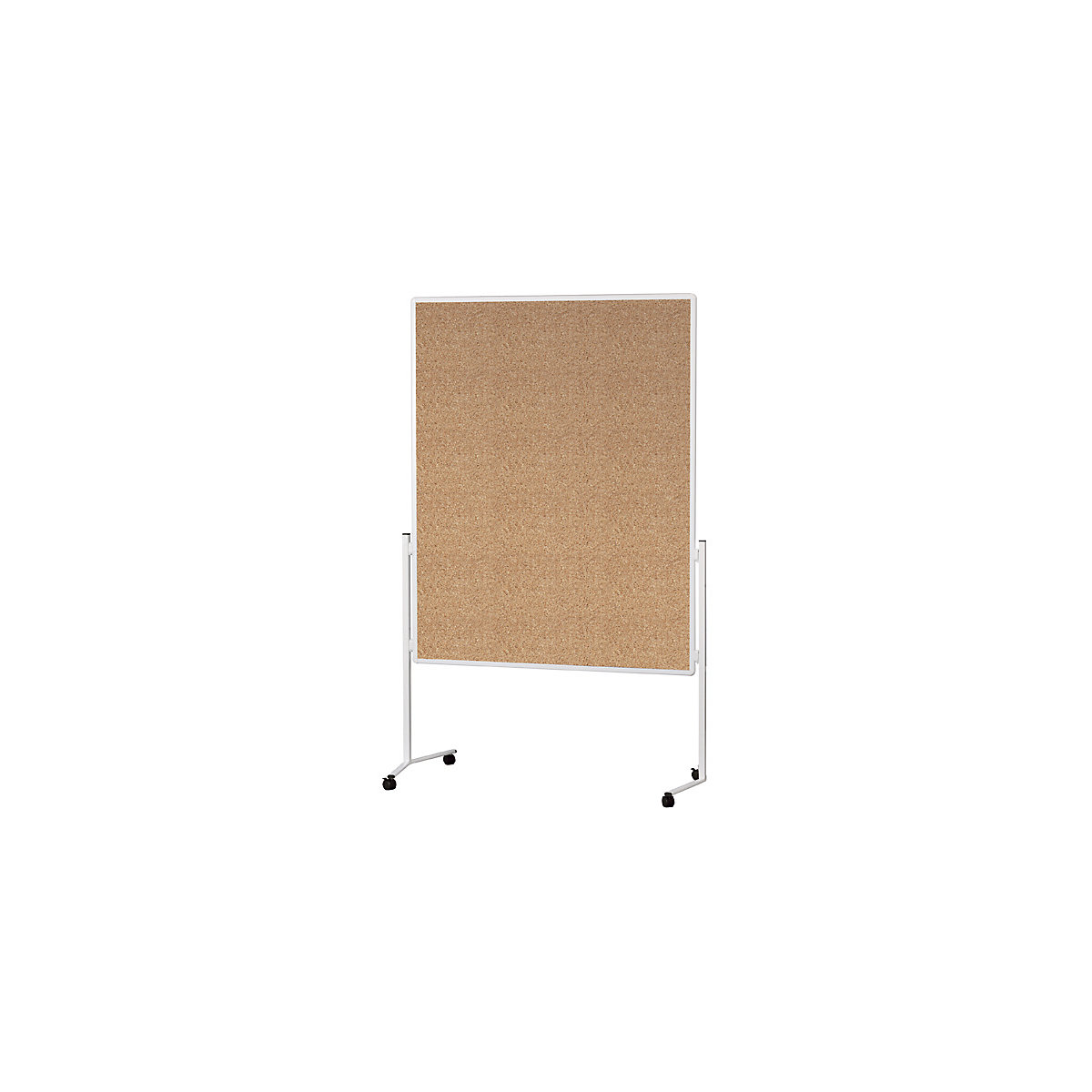 Přednášková tabule, bílý rám – magnetoplan, jednodílná, přírodní korek-4