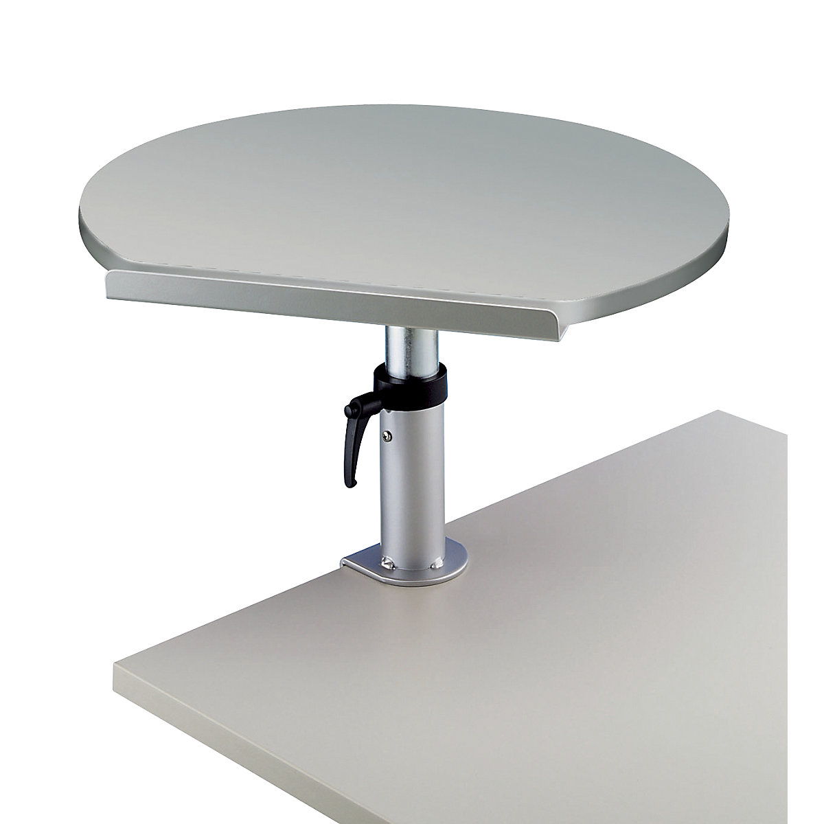 Stolni pult, ergonomski – MAUL, ŠxD 600 x 520 mm, s mogućnošću namještanja visine, u sivoj boji-5