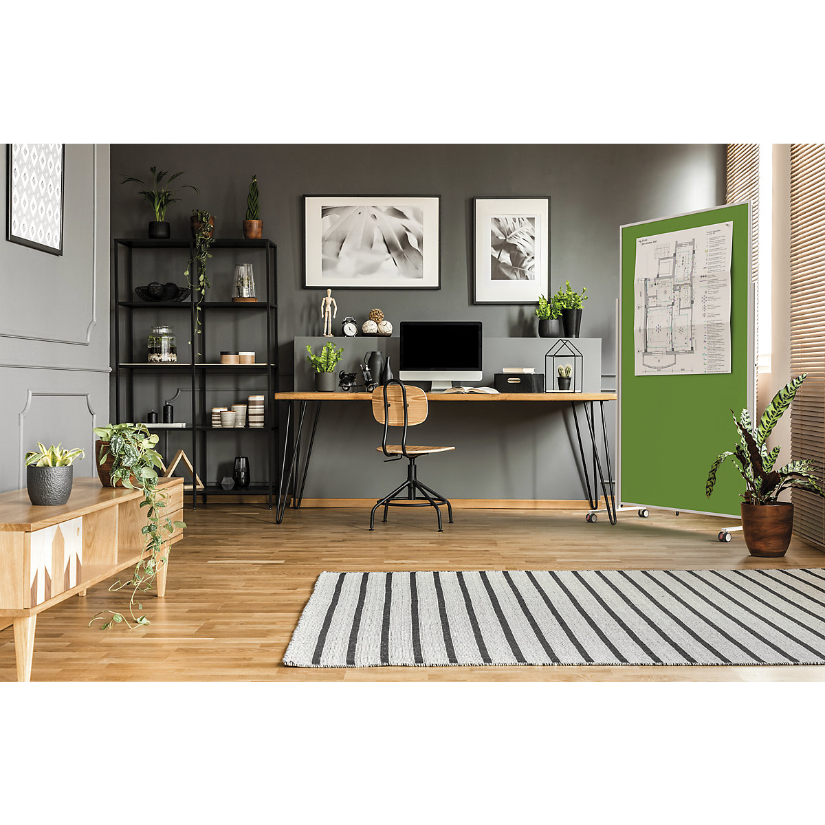 Designerska tablica do prezentacji VarioPin – magnetoplan (Zdjęcie produktu 13)-12