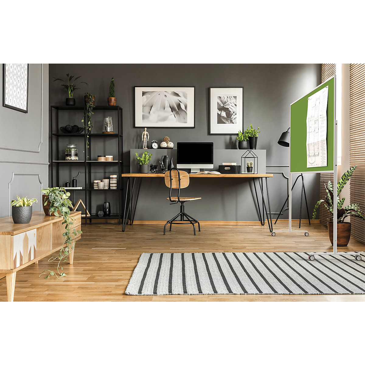 Designerska tablica do prezentacji VarioPin – magnetoplan (Zdjęcie produktu 17)-16