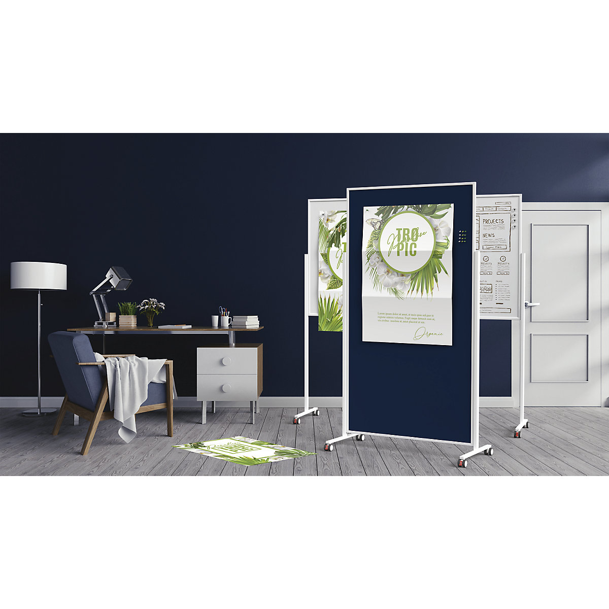 Designerska tablica do prezentacji VarioPin – magnetoplan (Zdjęcie produktu 17)-16
