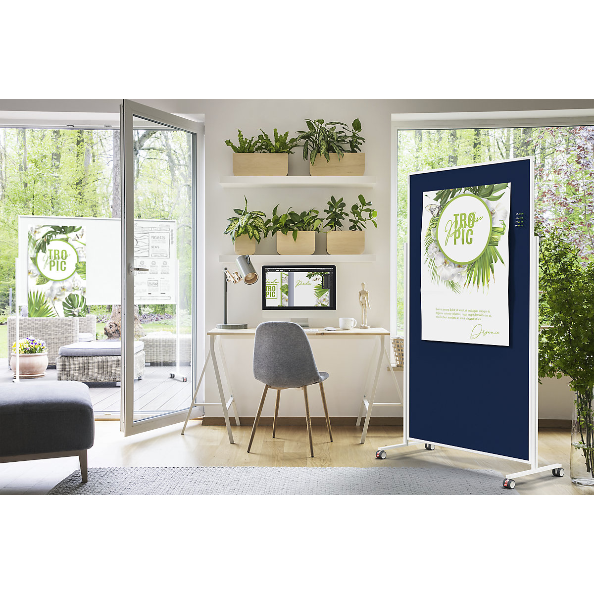 Designerska tablica do prezentacji VarioPin – magnetoplan (Zdjęcie produktu 20)-19
