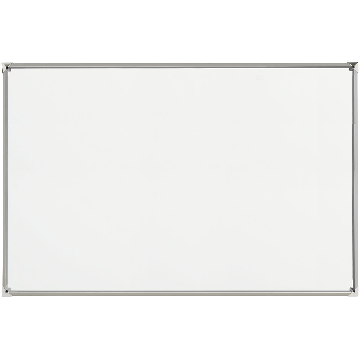 EUROKRAFTpro – Tablica biała z designerską ramą, blacha stalowa, emaliowana, szer. x wys. 1500 x 1000 mm, rama srebrna