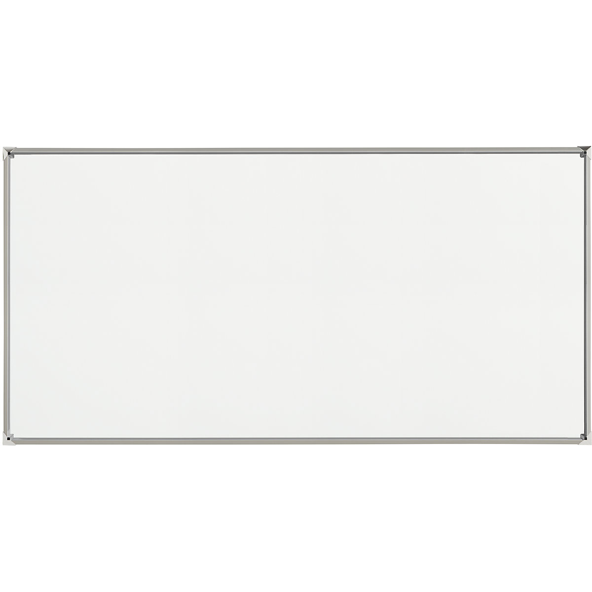 EUROKRAFTpro – Panou whiteboard cu ramă design, tablă de oțel, emailată, lăț. x î. 2000 x 1000 mm, ramă argintie