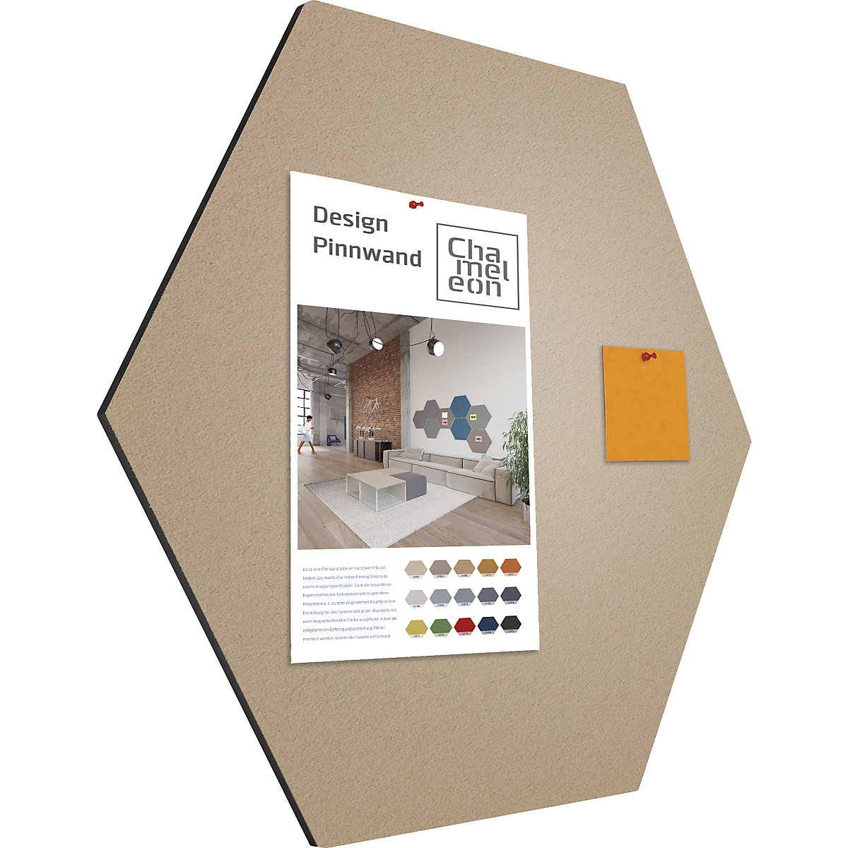 Panou design hexagonal cu prindere cu piuneze – Chameleon (Imagine produs 2)-1