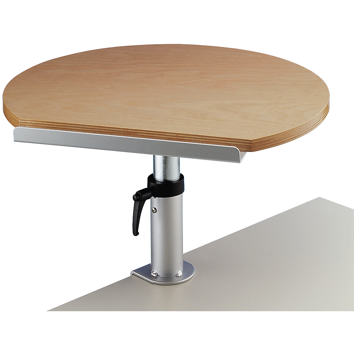 Pupitru de masă, ergonomic – MAUL, lăț. x ad. 600 x 520 mm, reglabil pe înălțime, decor fag-3