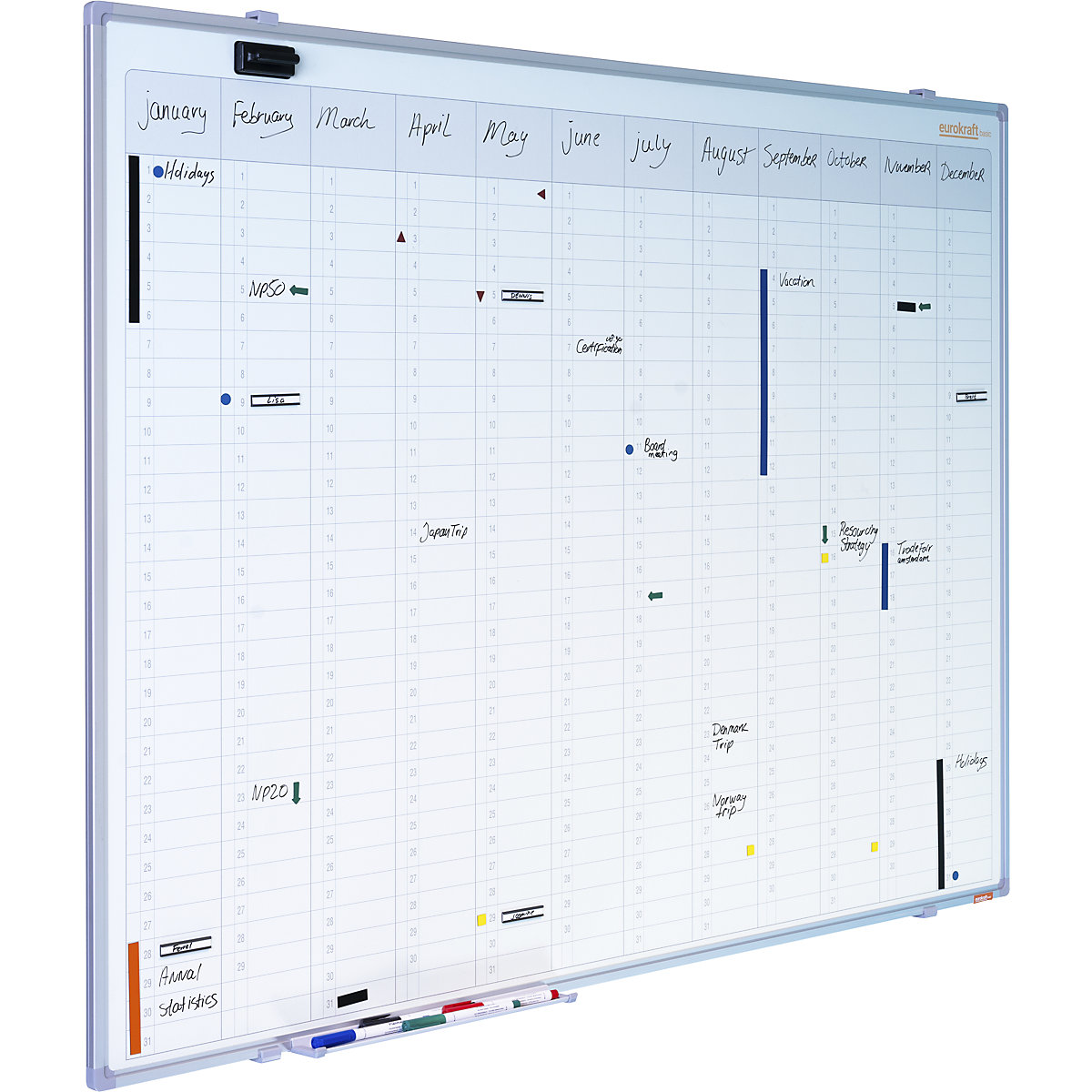 Planificator anual, neutru – eurokraft basic (Imagine produs 4)-3
