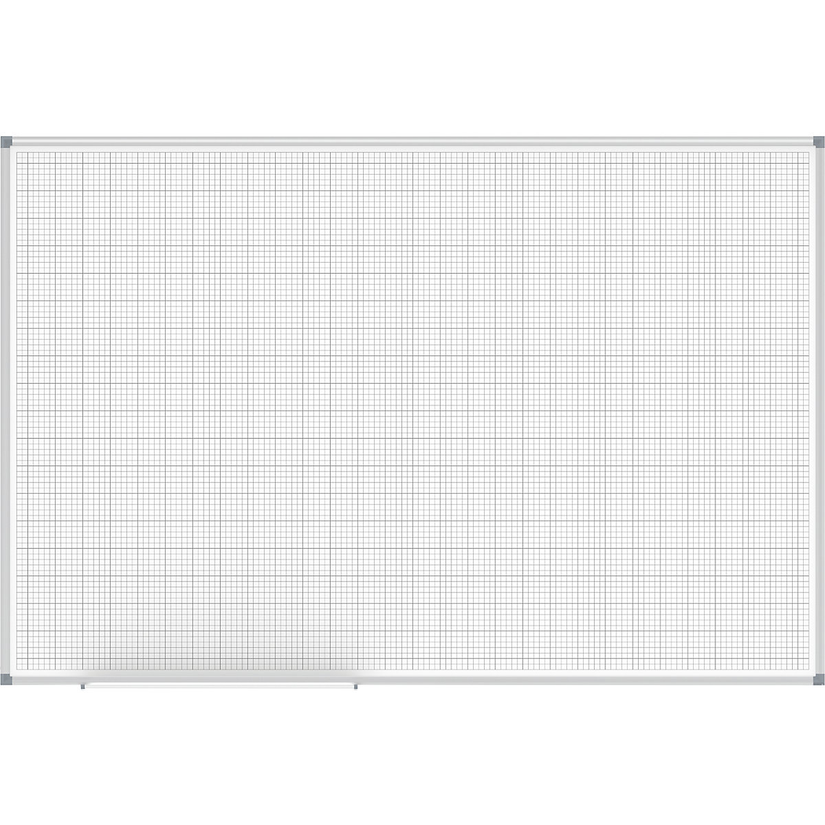 Tablă cu caroiaj MAULstandard, albă – MAUL, caroiaj 10 x 10 / 50 x 50 mm, lăț. x î. 1500 x 1000 mm-3