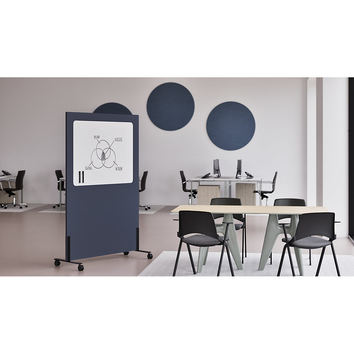 Whiteboard Silva, mobil – SMIT VISUAL (Imagine produs 2)-1
