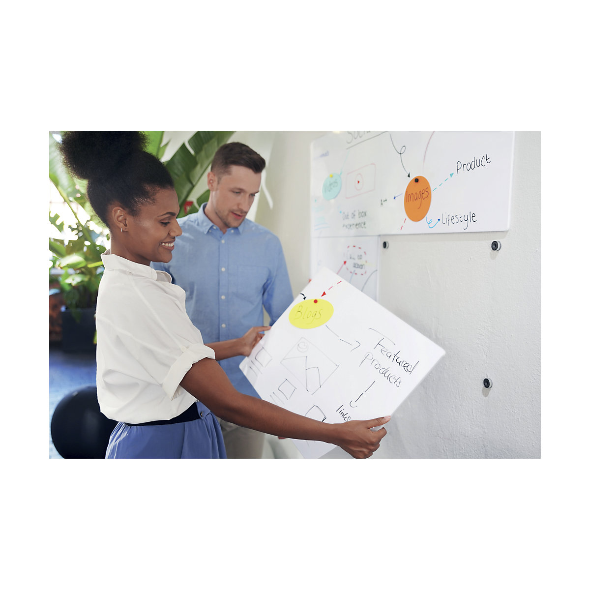 Whiteboard, modular/fără ramă – nobo (Imagine produs 6)-5