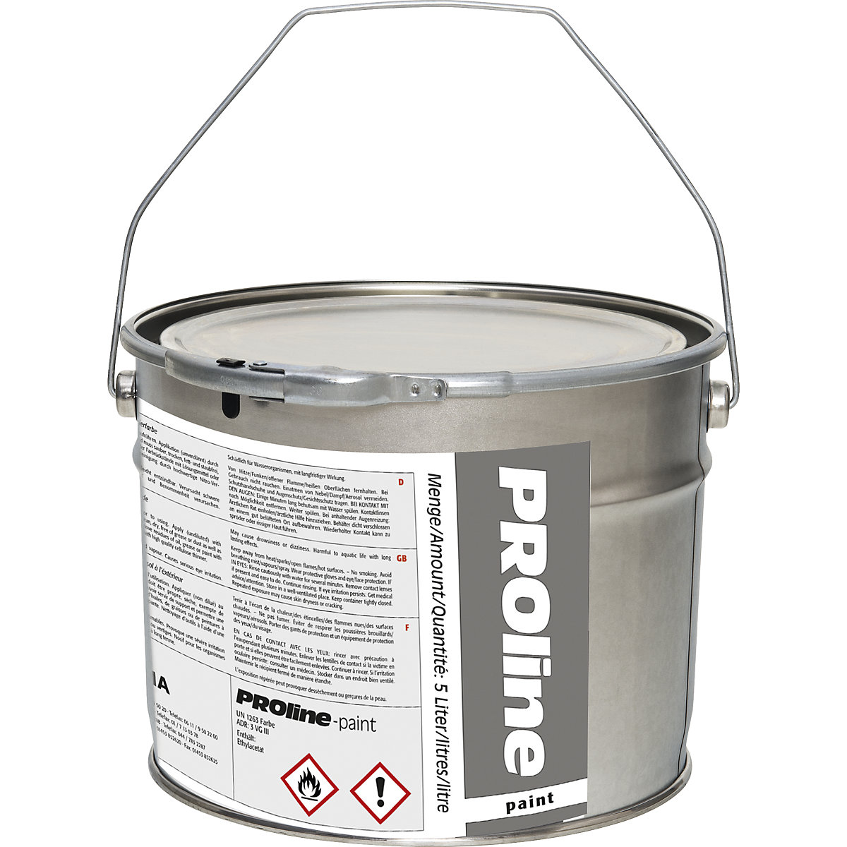 Vopsea pentru marcaje exterioare – Moravia, capacitate 5 l, gri trafic RAL 7043-2