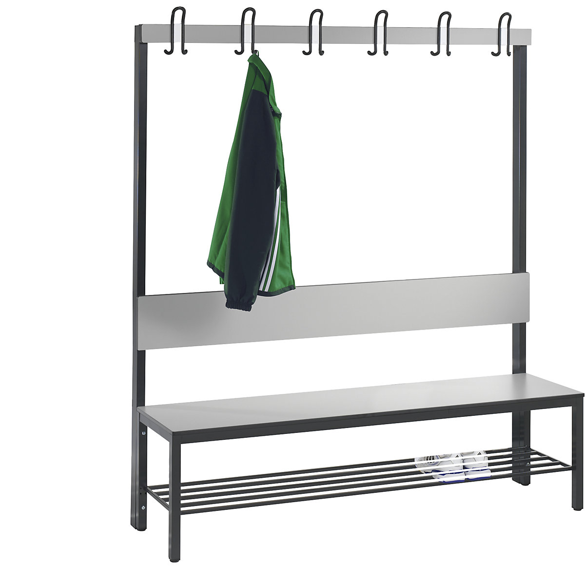Bancă de vestiar COMFORT, pe o singură parte – C+P (Imagine produs 2)-1