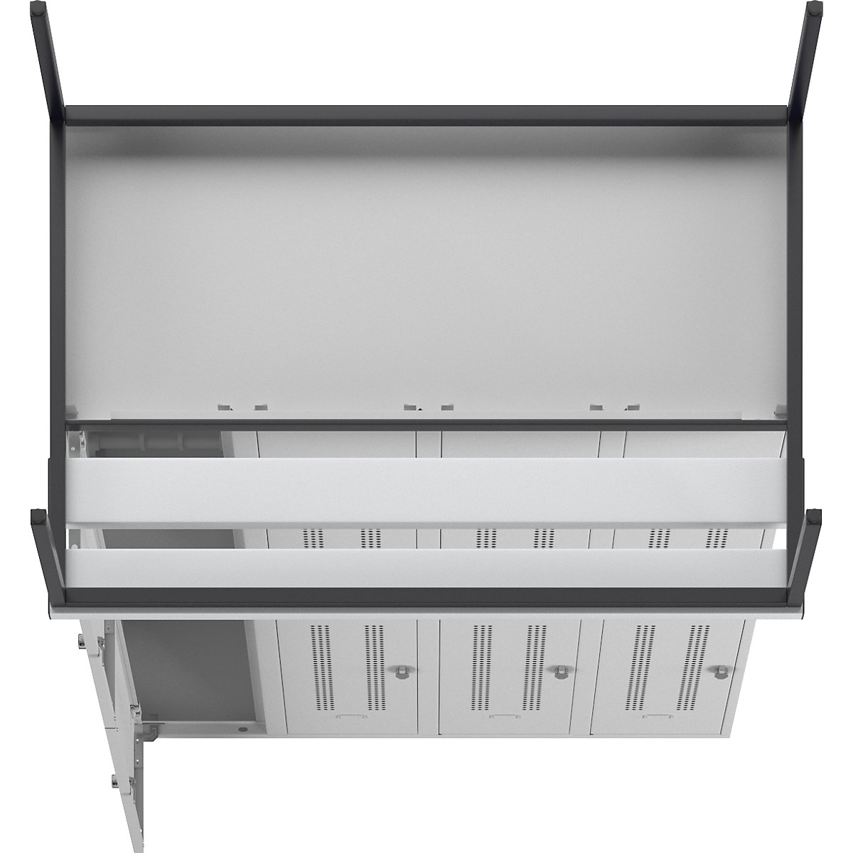 Vestiar cu două niveluri Berlin 1 cu bancă – Wolf (Imagine produs 7)-6