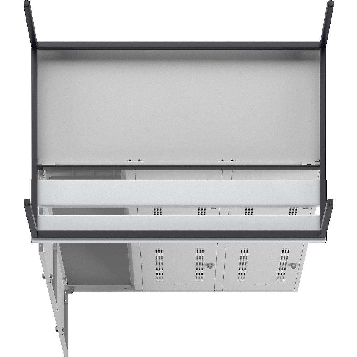 Vestiar cu două niveluri Berlin 1 cu bancă – Wolf (Imagine produs 7)-6