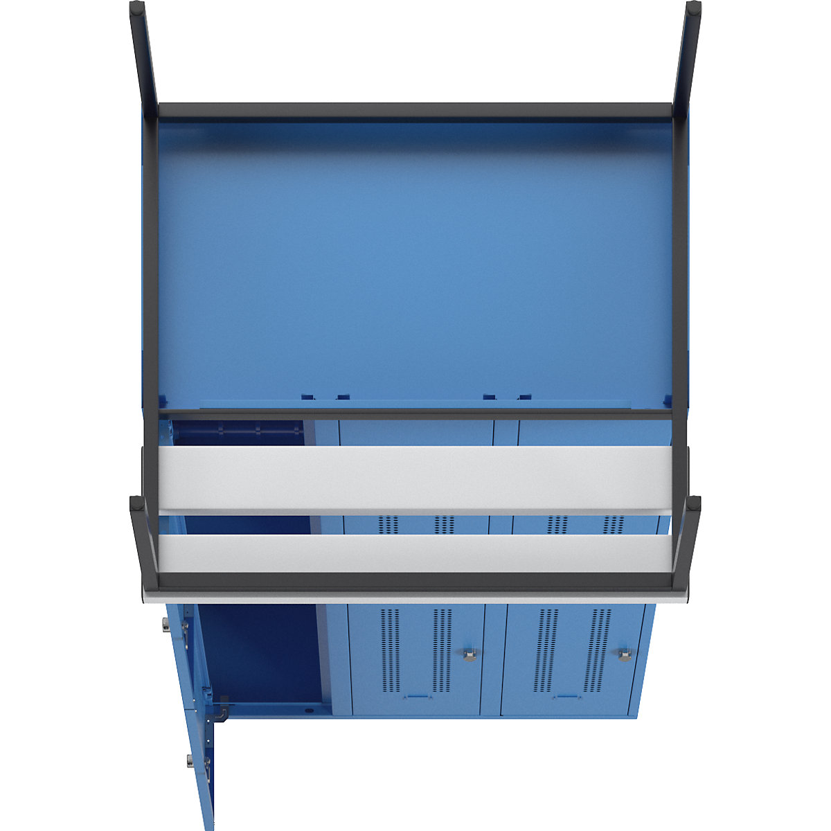 Vestiar cu două niveluri Berlin 1 cu bancă – Wolf (Imagine produs 7)-6