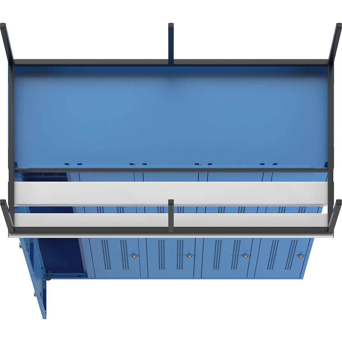 Vestiar cu două niveluri Berlin 1 cu bancă – Wolf (Imagine produs 7)-6
