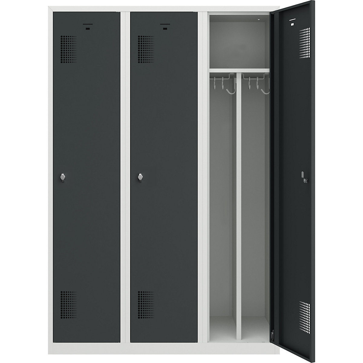 Vestiar pentru haine curate și murdare Amsterdam – eurokraft basic (Imagine produs 5)-4