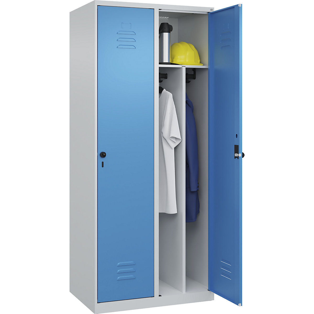 Vestiar pentru haine curate și murdare Classic PLUS, îngust – C+P